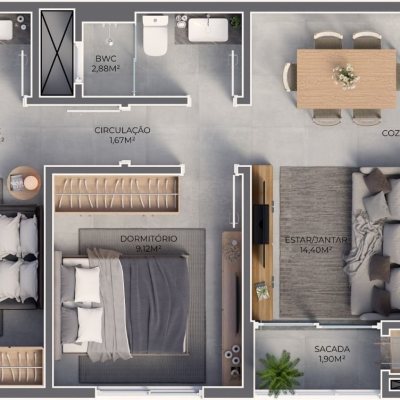 Apartamentos com 59m², 2 quartos, 1 suíte, 1 garagem, no bairro Ingleses do Rio Vermelho em Florianópolis