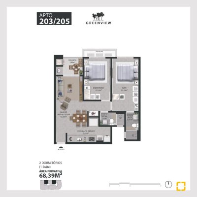 Apartamentos com 68m², 2 quartos, 1 suíte, 1 garagem, no bairro Ingleses do Rio Vermelho em Florianópolis