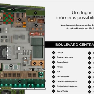 Apartamentos com 133m², 3 quartos, 3 suítes, 2 garagens, no bairro Nossa Senhora Do Rosário em São José