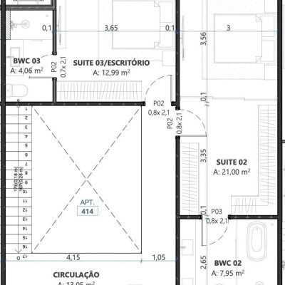 Apartamentos com 148m², 3 quartos, 3 suítes, 2 garagens, no bairro Campeche em Florianópolis