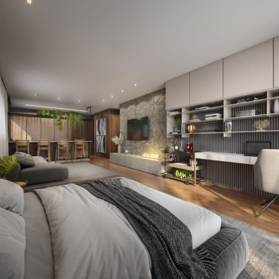 Studio Residencial com 53m², 1 quarto, no bairro Kobrasol em São José