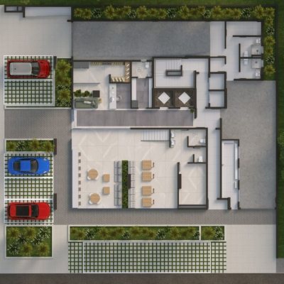 Studio Residencial com 53m², 1 quarto, no bairro Kobrasol em São José