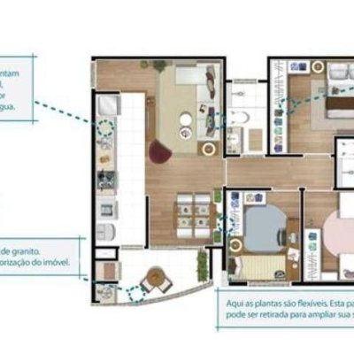 Apartamentos com 88m², 3 quartos, 1 suíte, 2 garagens, no bairro Jardim Cidade De Florianópolis em São José