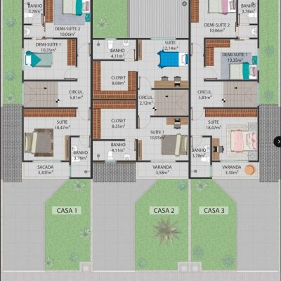 Casa Residencial com 138m², 3 quartos, 1 suíte, 2 garagens, no bairro Campeche em Florianópolis