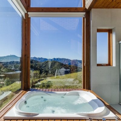 Chalé com 45m², 1 quarto, 1 garagem, no bairro Centro em Anitápolis