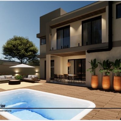 Casa em Condomínio com 238m², 3 quartos, 3 suítes, 2 garagens, no bairro São João Do Rio Vermelho em Florianópolis