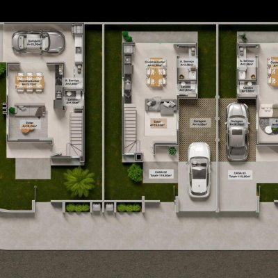 Casa Residencial com 115m², 3 quartos, 1 suíte, 2 garagens, no bairro Vargem Pequena em Florianópolis