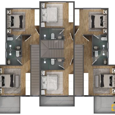Sobrado Residencial com 81m², 2 quartos, 2 suítes, 1 garagem, no bairro Canasvieiras em Florianópolis