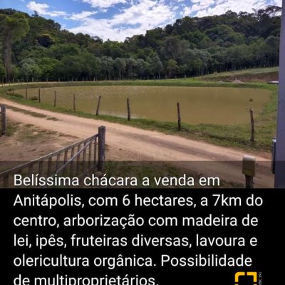 Chacara com 0m², 1 quarto, no bairro Centro em Anitápolis