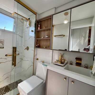 Apartamentos com 92m², 2 quartos, 1 suíte, 2 garagens, no bairro Barreiros em São José