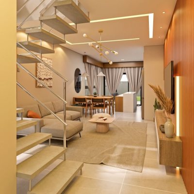 Casa em Condomínio com 115m², 3 quartos (sendo 1 suíte), 1 garagem, no bairro Vargem Do Bom Jesus em Florianópolis