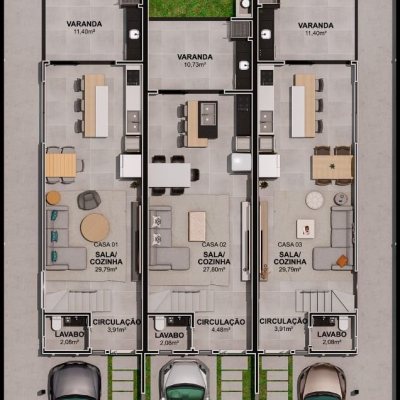 Casa em Condomínio com 115m², 3 quartos (sendo 1 suíte), 1 garagem, no bairro Vargem Do Bom Jesus em Florianópolis