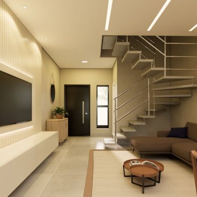 Casa em Condomínio com 108m², 2 quartos (sendo 2 suítes), 1 garagem, no bairro Vargem Do Bom Jesus em Florianópolis