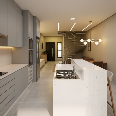 Casa em Condomínio com 108m², 2 quartos (sendo 2 suítes), 1 garagem, no bairro Vargem Do Bom Jesus em Florianópolis