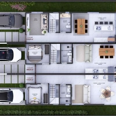 Sobrado Residencial com 210m², 3 quartos, 1 suíte, 2 garagens, no bairro Vargem Do Bom Jesus em Florianópolis