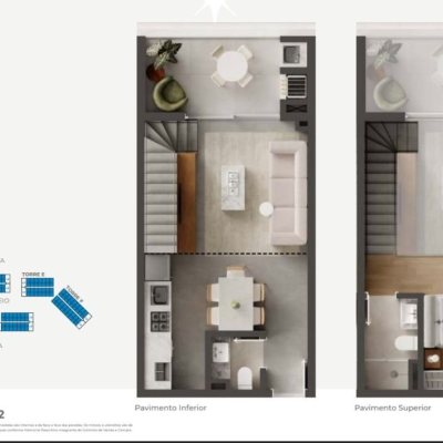 Apartamentos com 59m², 1 quarto, 1 suíte, 1 garagem, no bairro Canasvieiras em Florianópolis