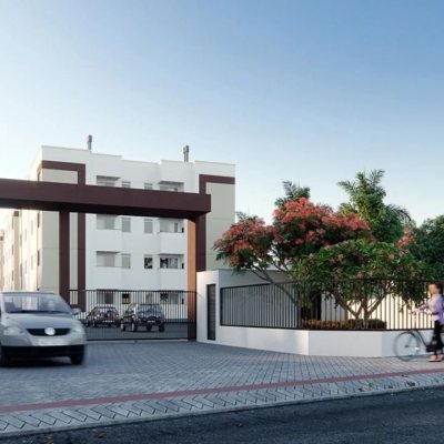 Apartamentos com 56m², 2 quartos, 1 garagem, no bairro Aririu em Palhoça