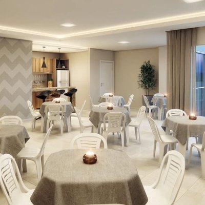 Apartamentos com 56m², 2 quartos, 1 garagem, no bairro Aririu em Palhoça