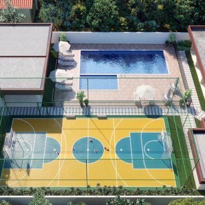 Apartamentos com 56m², 2 quartos, 1 garagem, no bairro Aririu em Palhoça