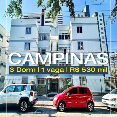 Apartamentos com 73m², 3 quartos, 1 garagem, no bairro Campinas em São José