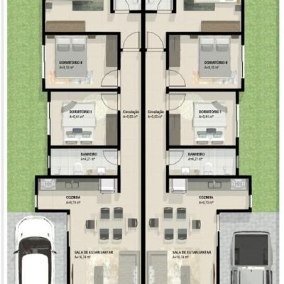 Sobrado Residencial com 190m², 3 quartos (sendo 1 suíte), 2 garagens, no bairro São João Do Rio Vermelho em Florianópolis