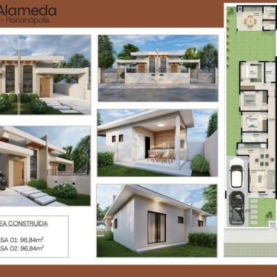 Sobrado Residencial com 190m², 3 quartos (sendo 1 suíte), 2 garagens, no bairro São João Do Rio Vermelho em Florianópolis