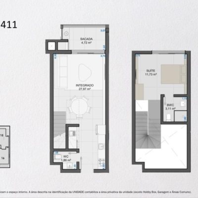 Loft com 66m², 1 quarto (sendo 1 suíte), 1 garagem, no bairro Jurerê Internacional em Florianópolis