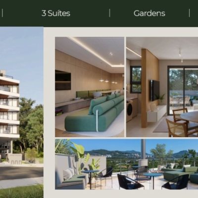 Apartamentos com 60m², 2 quartos (sendo 1 suíte), 1 garagem, no bairro Cacupé em Florianópolis