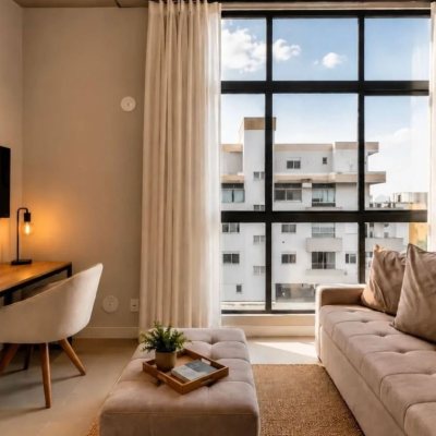Studio Residencial com 34m², 1 quarto, 1 garagem, no bairro Canasvieiras em Florianópolis