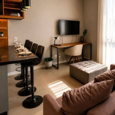 Studio Residencial com 34m², 1 quarto, 1 garagem, no bairro Canasvieiras em Florianópolis