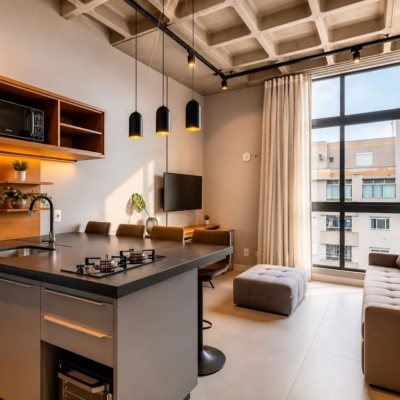 Studio Residencial com 34m², 1 quarto, 1 garagem, no bairro Canasvieiras em Florianópolis