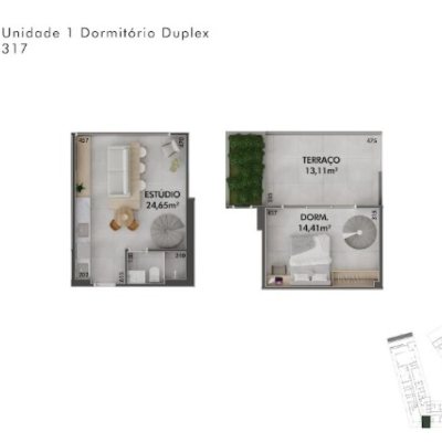 Cobertura com 61m², 1 quarto, 1 garagem, no bairro Cachoeira Do Bom Jesus em Florianópolis