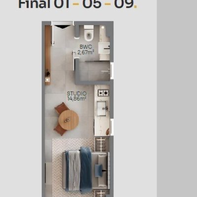 Studio Residencial com 20m², no bairro Centro em Florianópolis