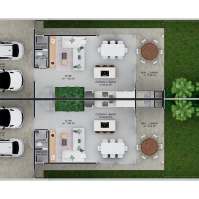 Sobrado Residencial com 196m², 3 quartos, 1 suíte, 2 garagens, no bairro Campeche em Florianópolis