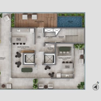 Studio Residencial com 18m², no bairro Centro em Florianópolis