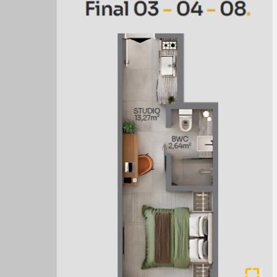 Studio Residencial com 18m², no bairro Centro em Florianópolis