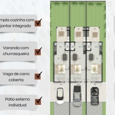 Sobrado Residencial com 140m², 3 quartos, 1 suíte, 1 garagem, no bairro Ingleses do Rio Vermelho em Floranópolis