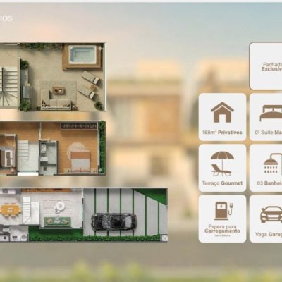 Casa Residencial com 130m², 4 quartos, 1 suíte, 1 garagem, no bairro Campeche em Florianópolis