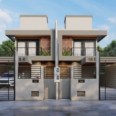 Sobrado Residencial com 133m², 3 quartos, 1 suíte, 2 garagens, no bairro Canasvieiras em Florianópolis