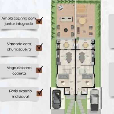 Sobrado Residencial com 133m², 3 quartos, 1 suíte, 2 garagens, no bairro Canasvieiras em Florianópolis