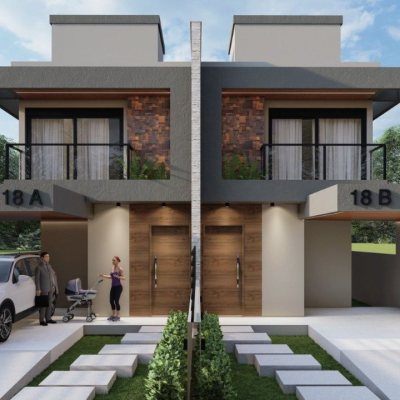 Sobrado Residencial com 133m², 3 quartos, 1 suíte, 2 garagens, no bairro Canasvieiras em Florianópolis