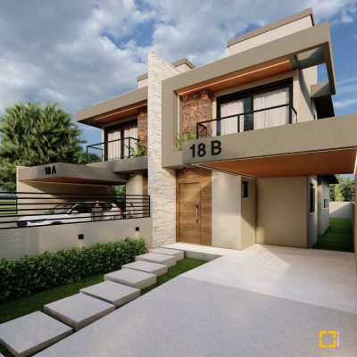 Sobrado Residencial com 133m², 3 quartos, 1 suíte, 2 garagens, no bairro Canasvieiras em Florianópolis