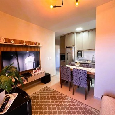 Apartamentos com 56m², 2 quartos, 1 garagem, no bairro Ponte Do Imaruim em Palhoça