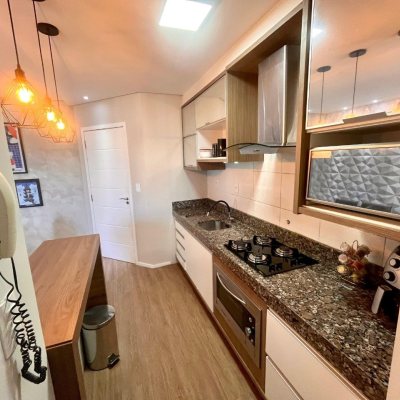 Apartamentos com 57m², 2 quartos, 1 garagem, no bairro Barreiros em São José