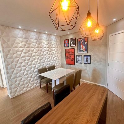 Apartamentos com 57m², 2 quartos, 1 garagem, no bairro Barreiros em São José